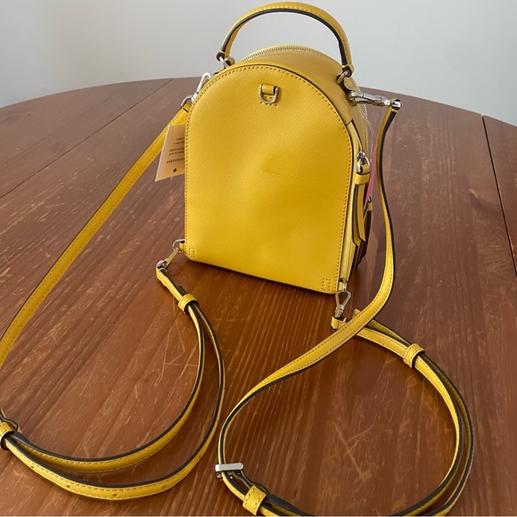 *NWT* Yellow Kate Spade Mini Convertible Leather Backpack - Picture 5 of 5